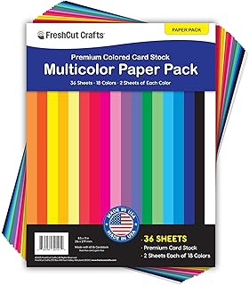 Multicolor Paper Sheets for Crafts and Scrapbooking