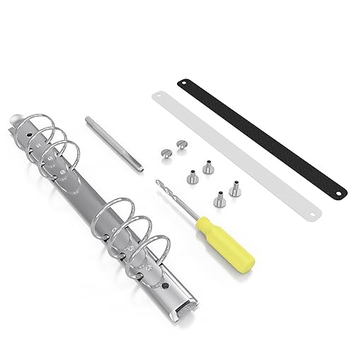 A5 Silver 6-Ring Binder Mechanism Replacement Kit