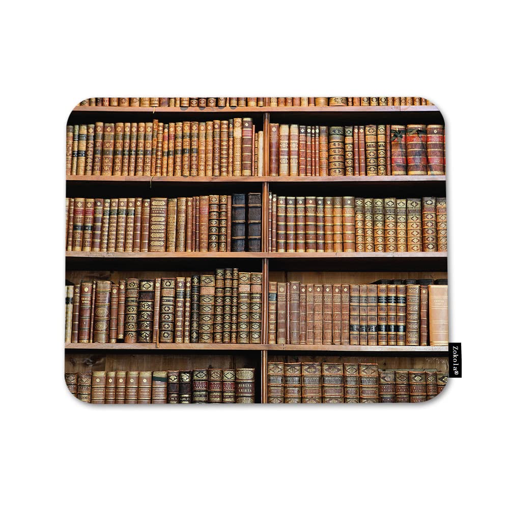Vintage Library Mouse Pad for Work and Gaming