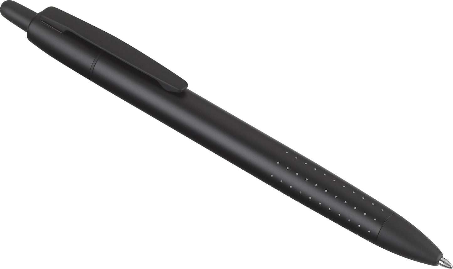 Axiom Collection Retractable Ballpoint Pen, Matte Black, Blue Ink