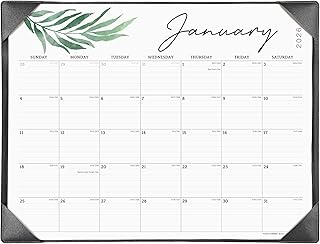 Large 2026 Desk Calendar with Mat, 21x16.5 Inches