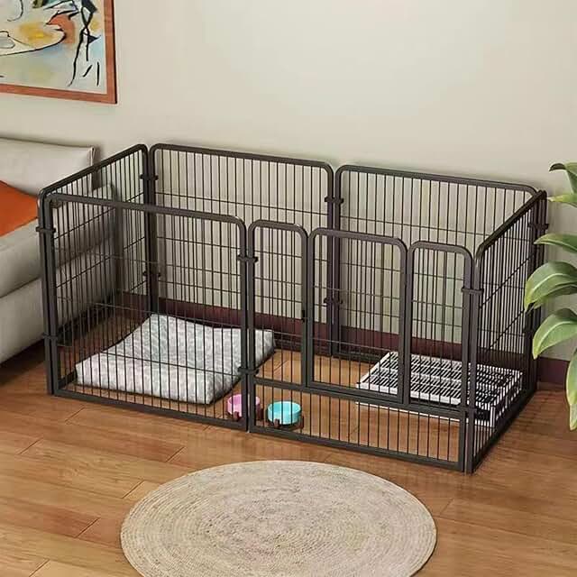 Indoor and outdoor dog playpen with 6 panels