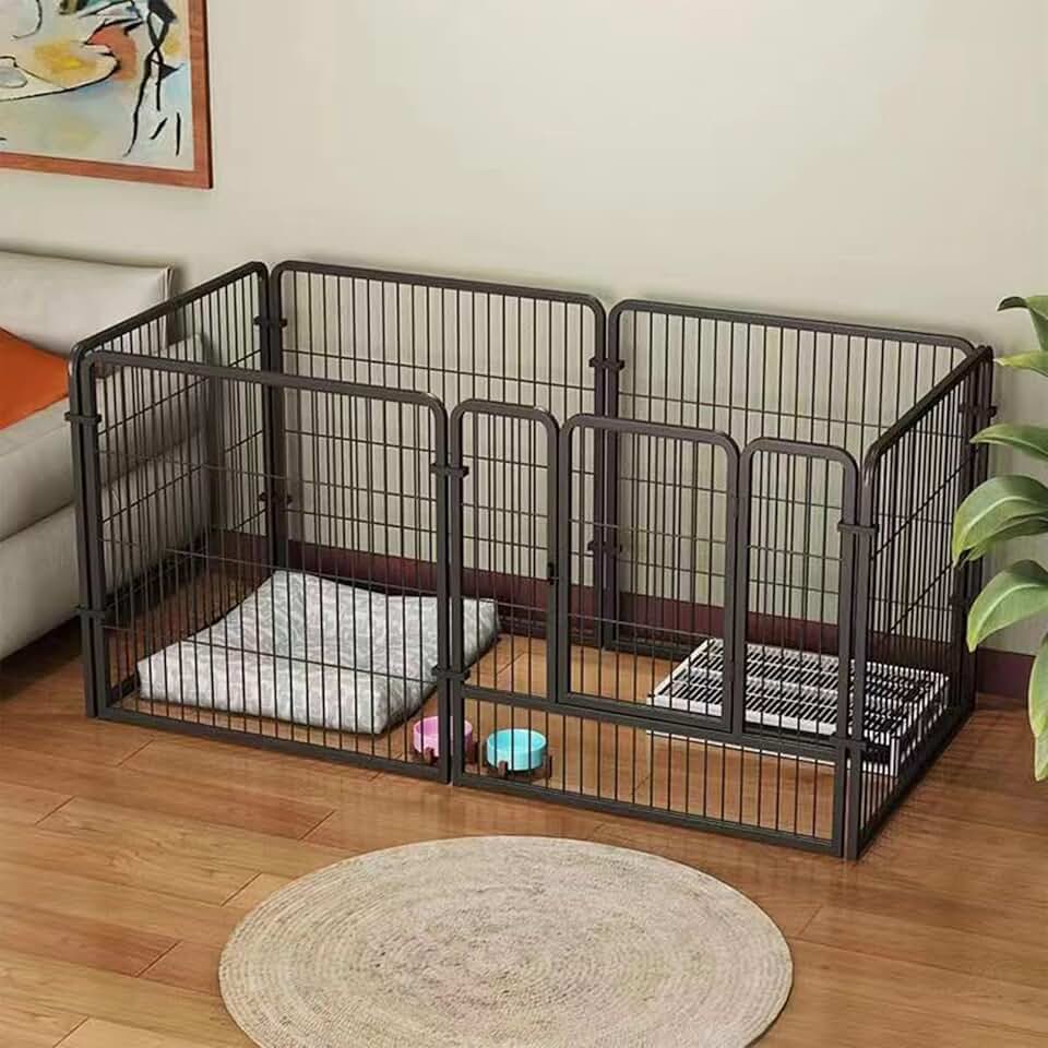 Indoor and outdoor dog playpen with 6 panels