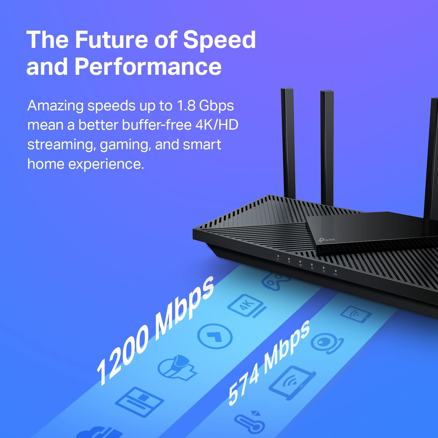 AX1800 WiFi 6 Router (Archer AX21) - Dual Band Wireless Internet Router, Gigabit Router, USB port, Works with - A for Humans Device