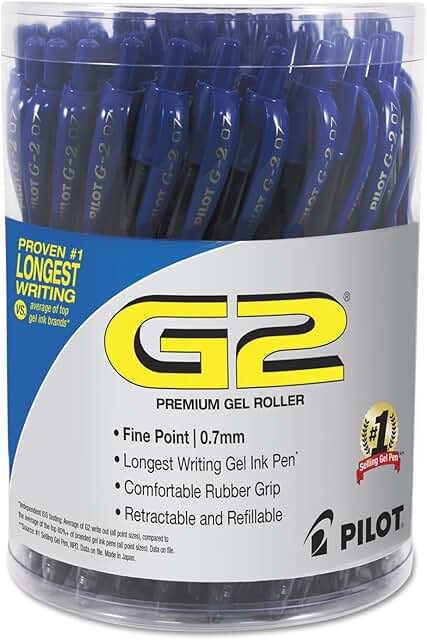 36 Blue Gel Pens with Fine 0.7mm Tip