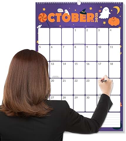 Large 2026 Wall Calendar, 22.75"x15.5" from Oct 2025 to Jun 2027