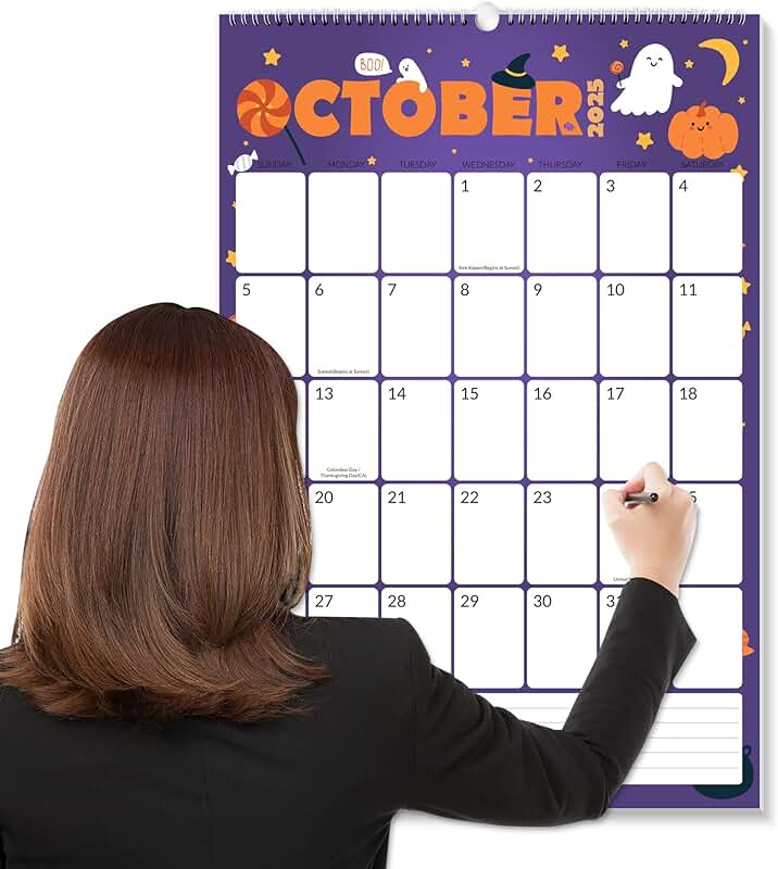 Large 2026 Wall Calendar, 22.75"x15.5" from Oct 2025 to Jun 2027