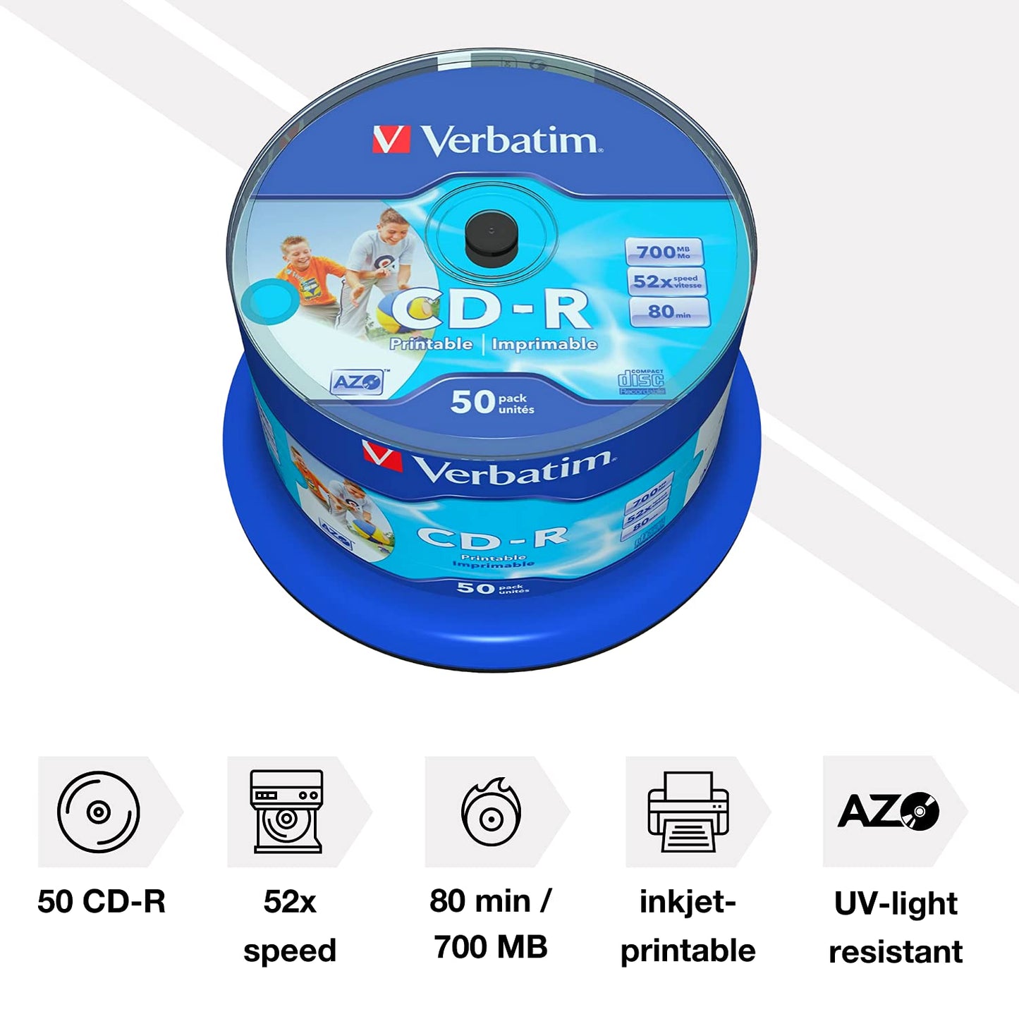 'Super Azo' CDR 52x Printable Spindle 50 No 43438