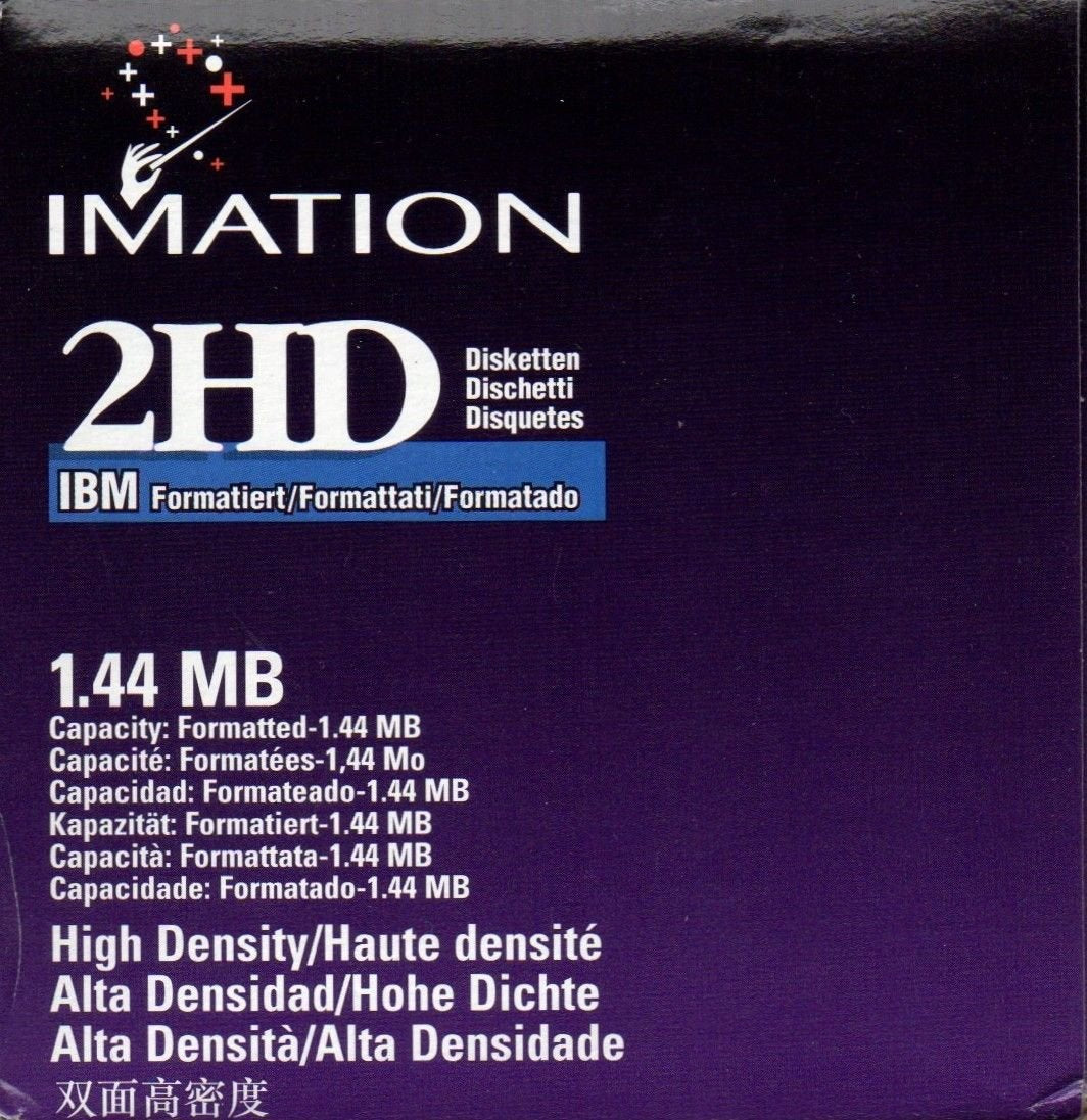 NEW Imation 25 Pack 2HD 3.5" 1.44 Floppy Disks IBM Formatted