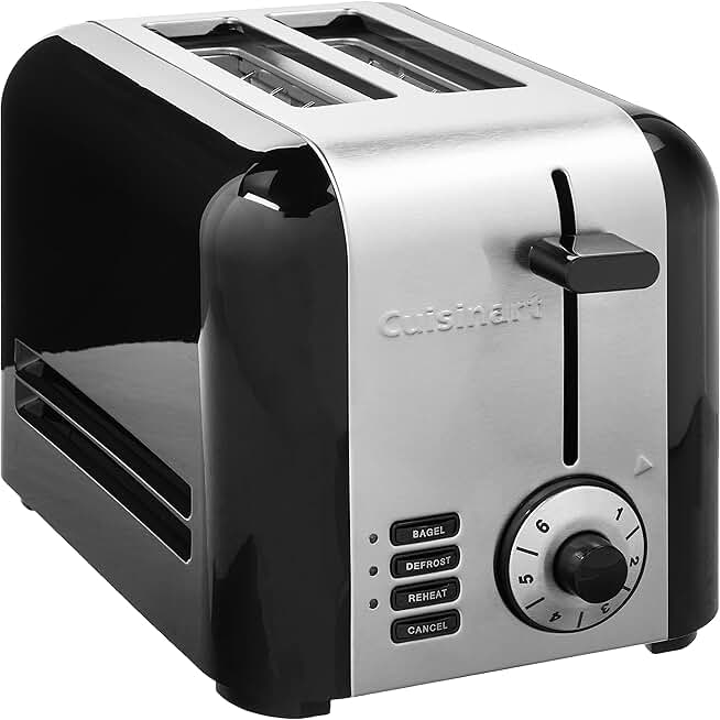 2-Slice Brushed Stainless Steel Toaster