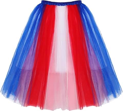 Colorful Rainbow Tulle Skirt for Women and Girls