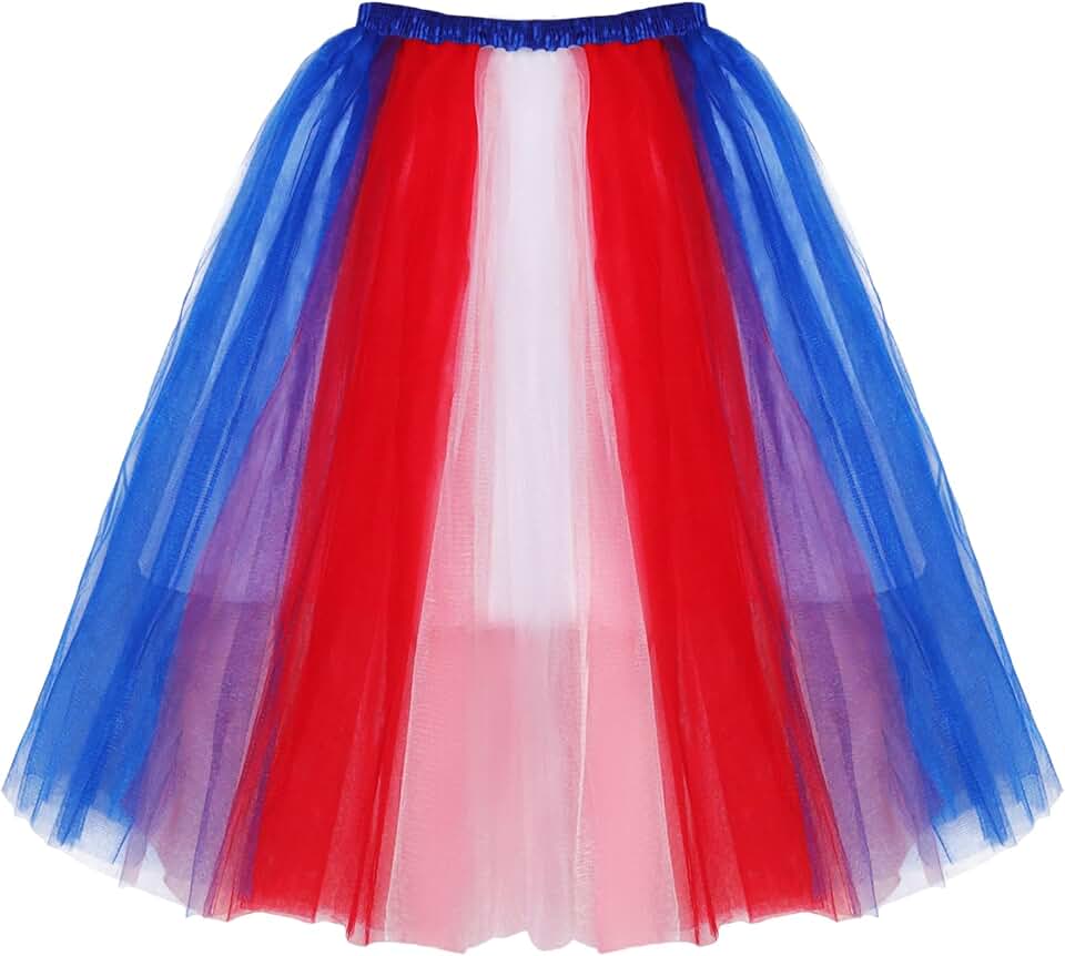 Colorful Rainbow Tulle Skirt for Women and Girls