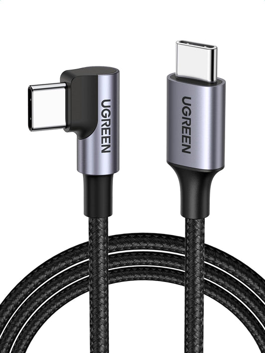 3.3FT 60W USB C to USB C Cable with Right Angle