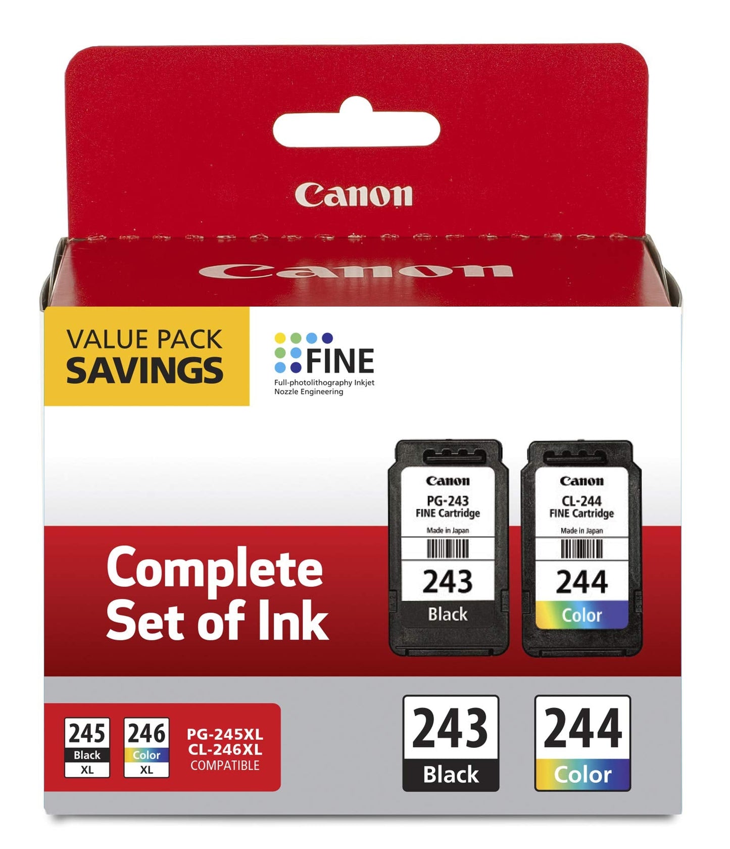 PG-243/ CL-244 Ink Multi pack, Compatible to TR4520, MX492, MG2520, MG2922, TS302 and TS202 Printers