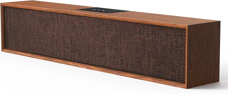 Wooden Sound Bar with Bluetooth and USB Connectivity