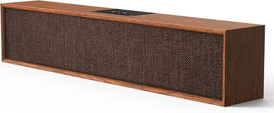 Wooden Sound Bar with Bluetooth and USB Connectivity