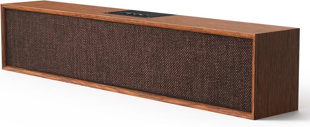 Wooden Sound Bar with Bluetooth and USB Connectivity