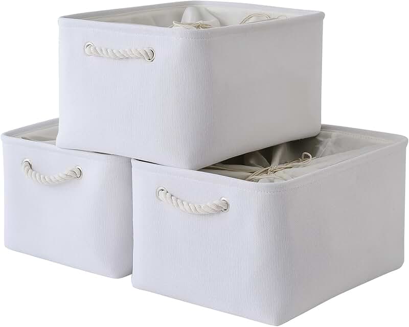 Large Collapsible Storage Baskets, 3 Pack