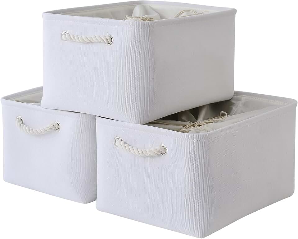 Large Collapsible Storage Baskets, 3 Pack