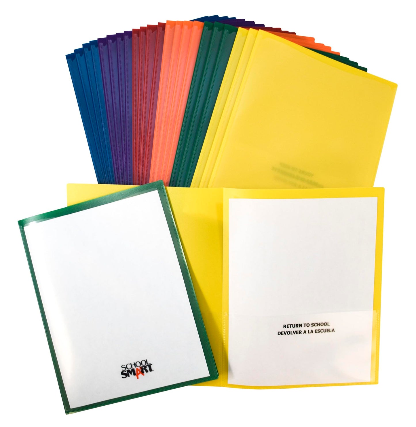Set of 24 Assorted Color Take Home Folders