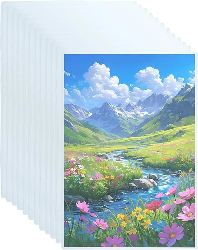 12 Pack Clear Plastic Document Protectors, 8.5 x 11 Inches