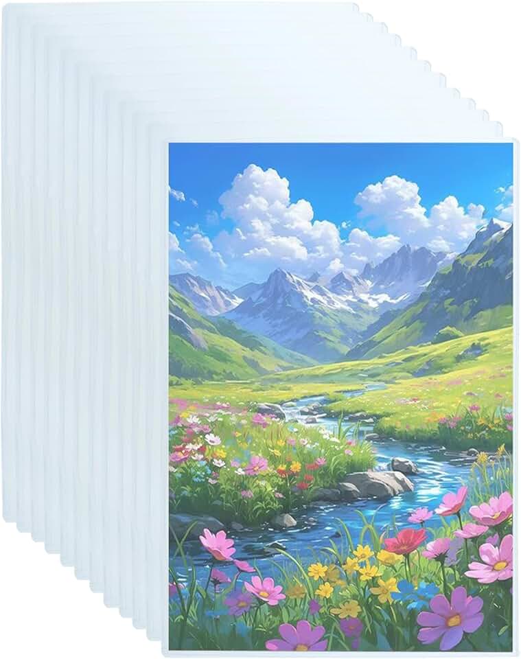 12 Pack Clear Plastic Document Protectors, 8.5 x 11 Inches