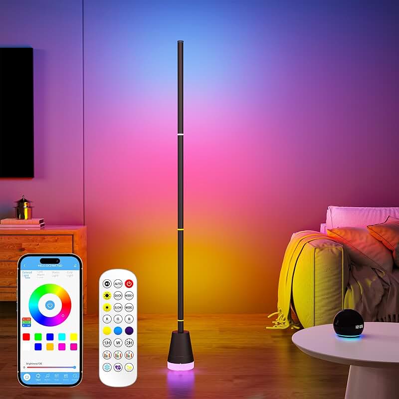 Smart RGB Corner Floor Lamp with App and Music Control