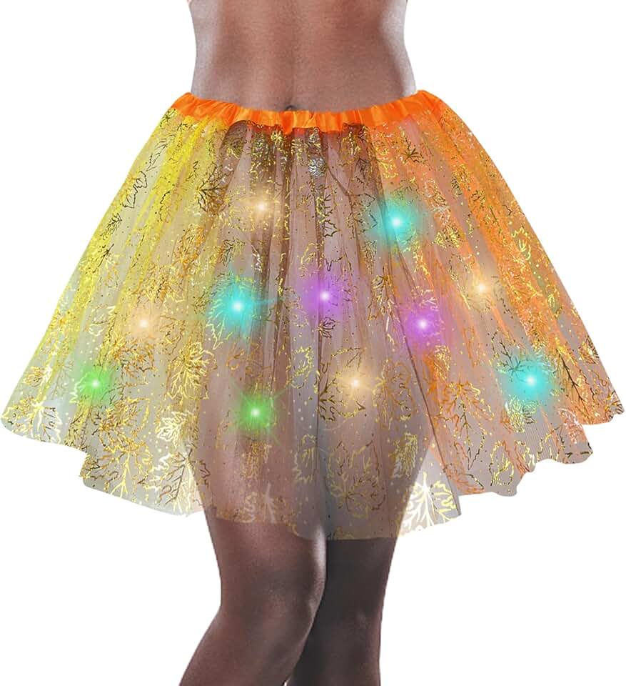 Women's Light Up Tutu Skirt for Thanksgiving and Parties
