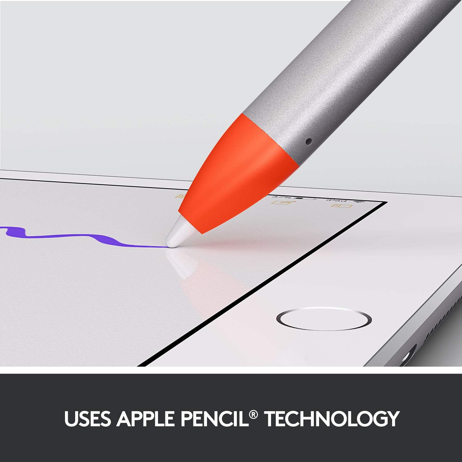 Crayon Digital Pencil for iPad Pro 12.9-Inch (3rd Gen), iPad Pro 11-Inch, iPad (6th, 7th, 8th and 9th Gen), iPad Air (3rd, 4th and 5th Gen), iPad Mini 5, iOS 12.2 and Above - Orange