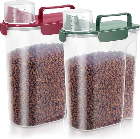 Portable 5L Pet Food Container with Large Spout (2 Pack)