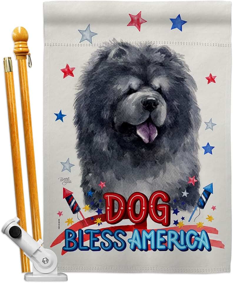 Patriotic Dog and Animal Garden Flag Set