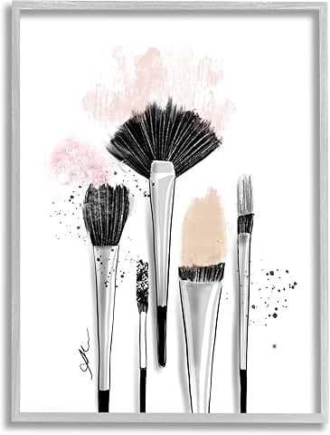 Makeup Brushes Wall Art by Alison Petrie