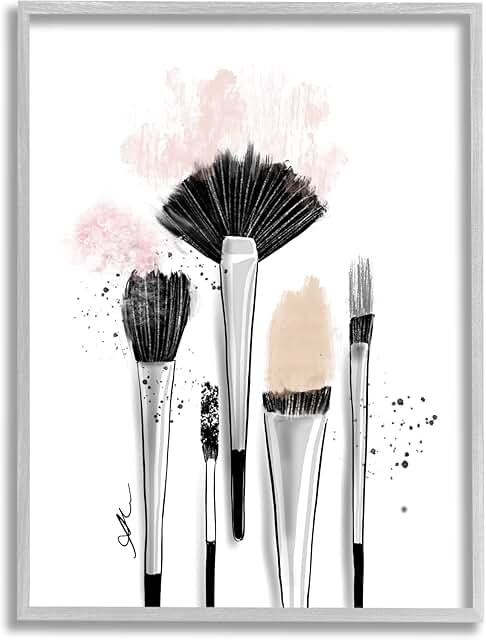 Makeup Brushes Wall Art by Alison Petrie