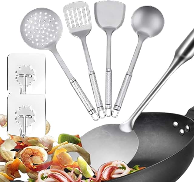 Titanium Spatula Cookware Set for Kitchen, 4 Pieces