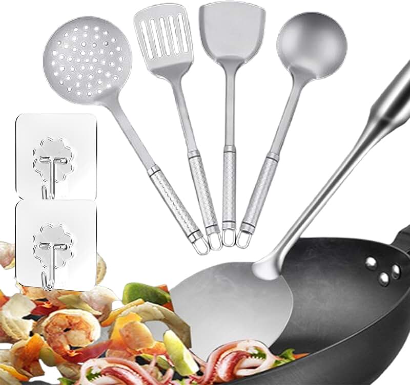 Titanium Spatula Cookware Set for Kitchen, 4 Pieces