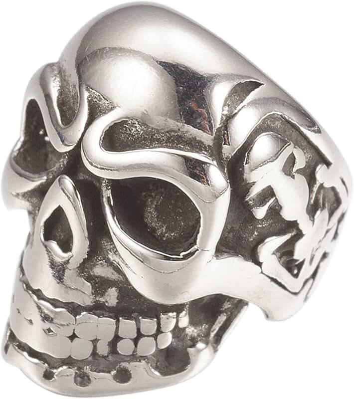 20pcs Stainless Steel Skull Beads for Jewelry Making