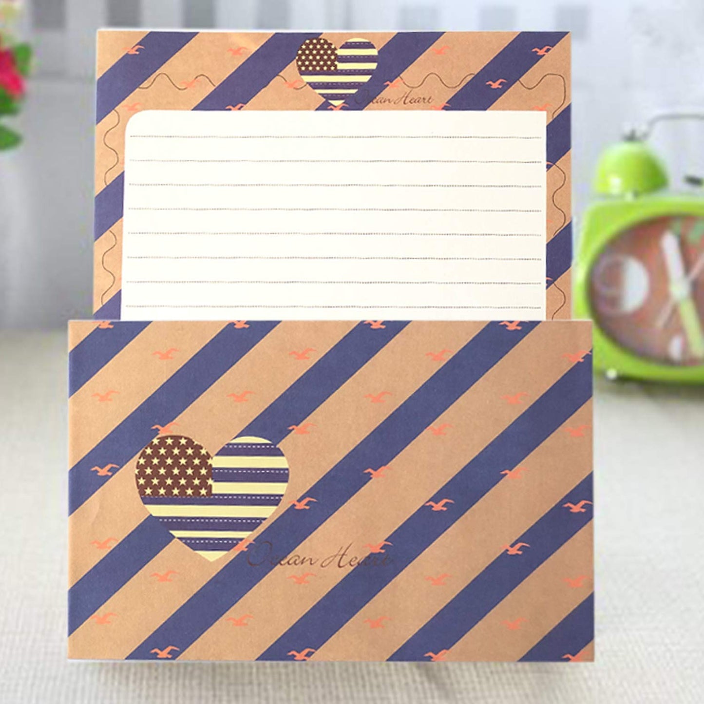 48-Piece Cute Kawaii Stationery Set with Envelopes