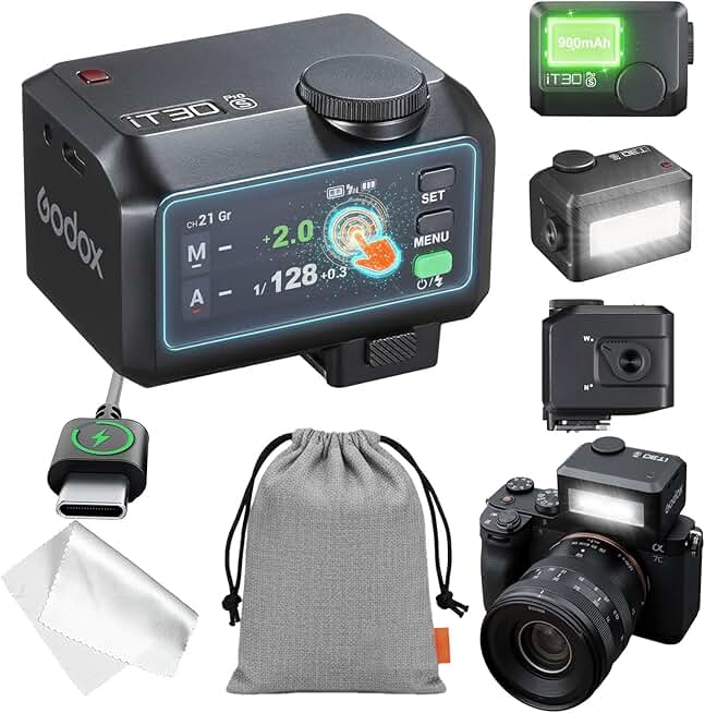 Mini TTL Flash with Touchscreen and Wireless Trigger