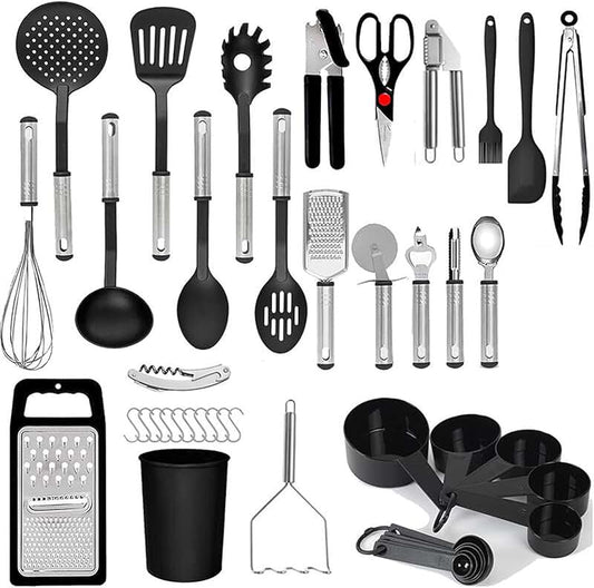 Reusable wood cooking utensil set for daily use