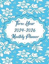 Three-Year Monthly Planner 2024-2026 with Notes and Dates
