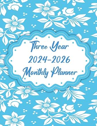 Three-Year Monthly Planner 2024-2026 with Notes and Dates
