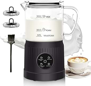 Electric 4-in-1 Milk Frother and Steamer with Touch Screen