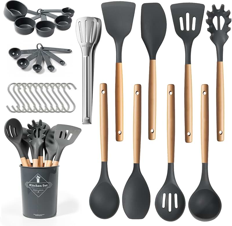 77L 32-Piece Silicone Kitchen Utensil Set