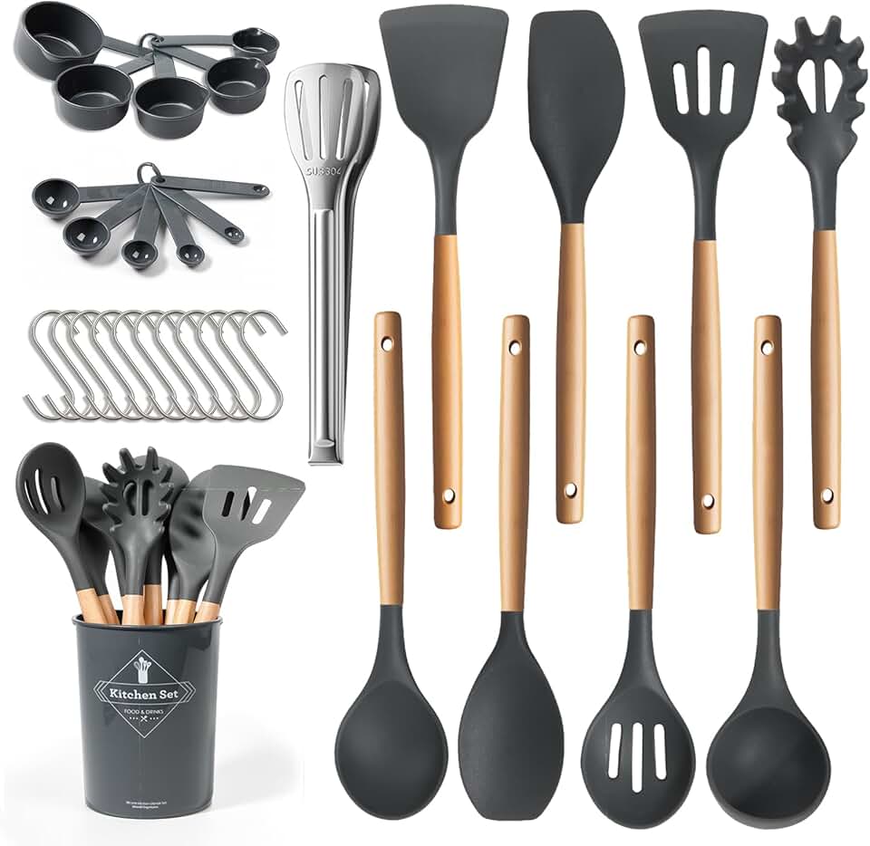 77L 32-Piece Silicone Kitchen Utensil Set