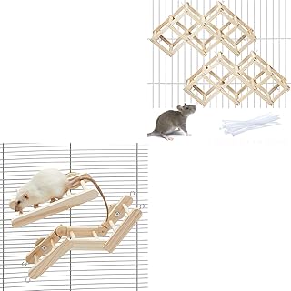 Wooden Rat Climbing Toys with Ladder and Platforms
