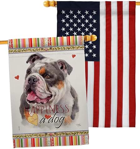 Dog and Puppy House Flag Set for Garden or Yard