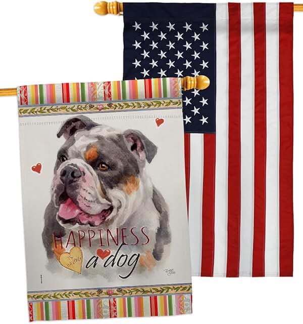 Dog and Puppy House Flag Set for Garden or Yard