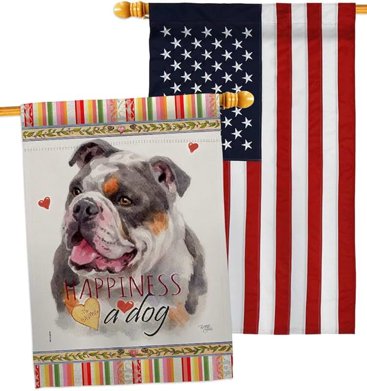 Dog and Puppy House Flag Set for Garden or Yard