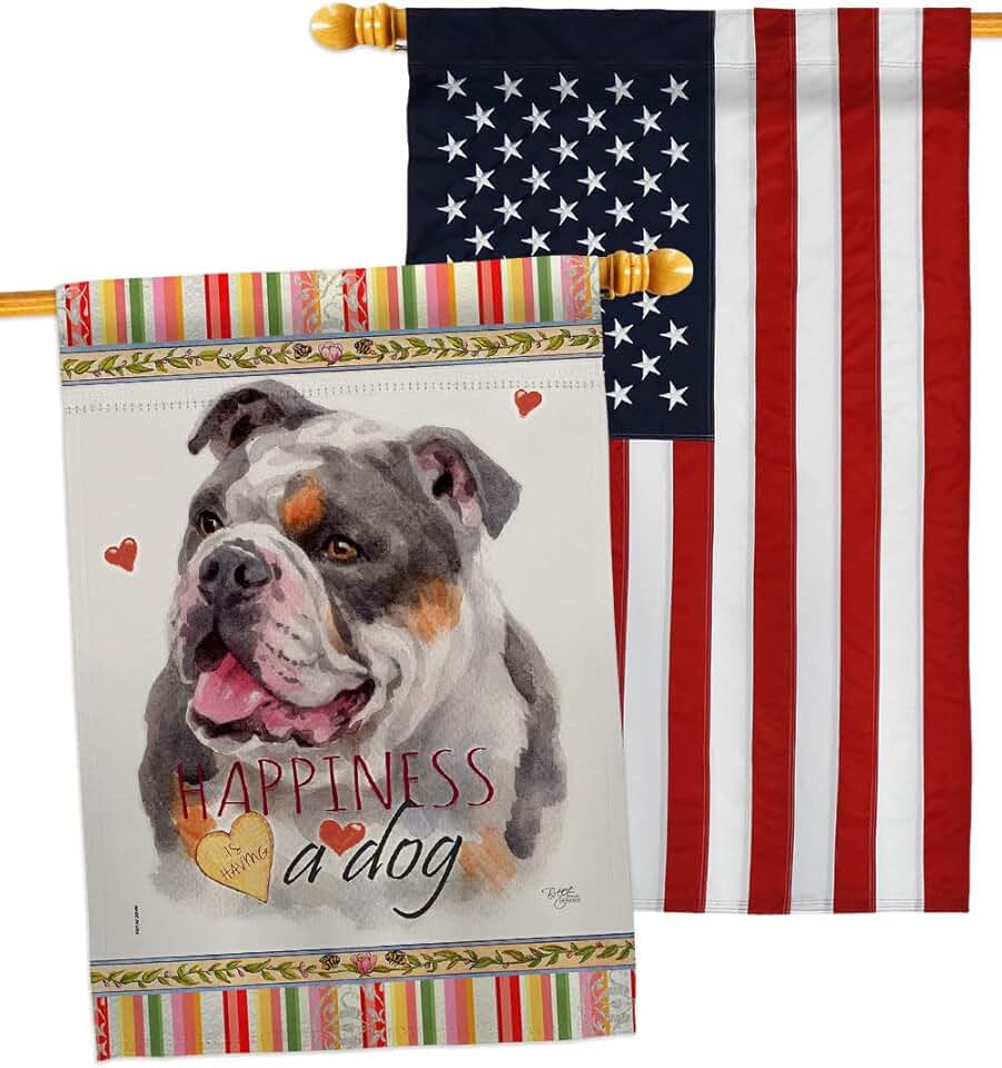Dog and Puppy House Flag Set for Garden or Yard