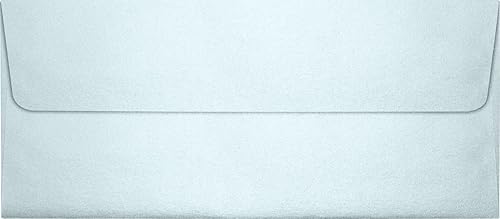 Aquamarine Metallic Business Envelopes, 50 Pack